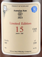 Load image into Gallery viewer, Silver Seal Australian Rum 15 Year Old 2007