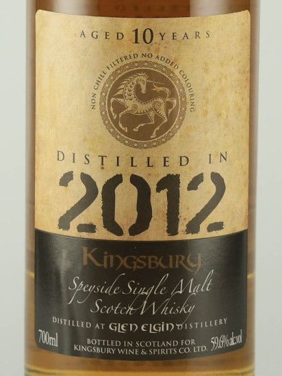 Kingsbury Gold Glen Elgin 10 Year Old 2012