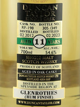 Load image into Gallery viewer, Duncan Taylor Single Cask Glenlossie 11 Year Old 2012