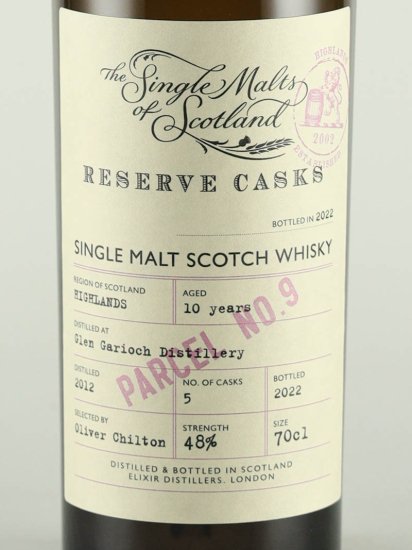 The Single Malts of Scotland Reserve Cask Glen Garioch 10 Year Old 2012