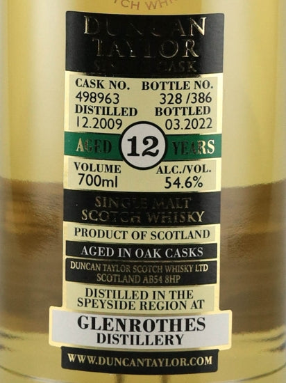 Duncan Taylor Single Cask Glenlossie 12 Year Old 2009