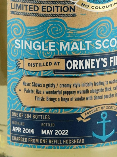 Provenance Coastal Collection Orkney 8 Year Old 2014