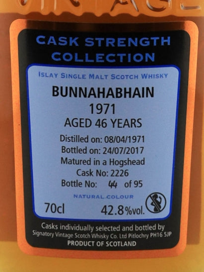Signatory Bunnahabhain 46 Year Old 1971