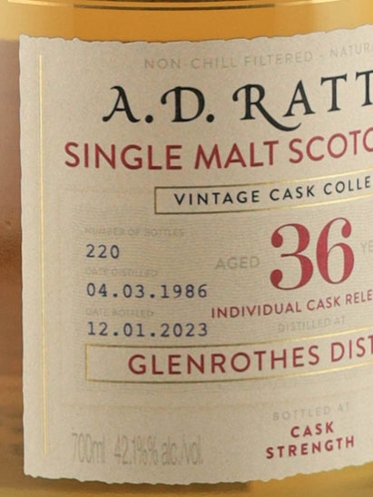 AD Rattray Glenlossie 36 Year Old 1986