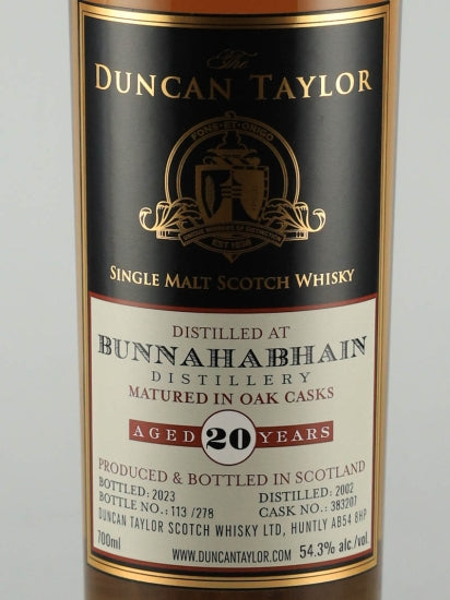 Duncan Taylor Single Cask Bunnahabhain 20 Year Old 2002