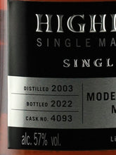 Load image into Gallery viewer, Highland Park 18 Year Old 2003 #4093 for MMWM2023