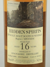 Load image into Gallery viewer, Hidden Spirits Knockdhu Heavily Peated 16 Year Old 2006