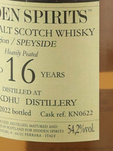 Load image into Gallery viewer, Hidden Spirits Knockdhu Heavily Peated 16 Year Old 2006