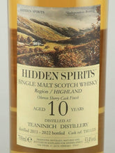 Load image into Gallery viewer, Hidden Spirits Teaninich 10 Year Old 2011