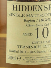 Load image into Gallery viewer, Hidden Spirits Teaninich 10 Year Old 2011