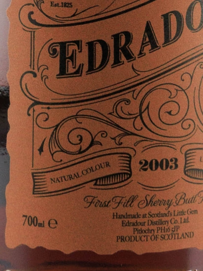 Edradour 17 Year Old 2003 Sherry Finish without Box