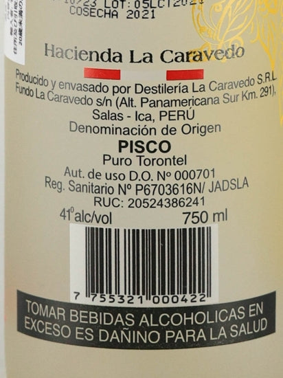 La Caravedo Pisco Puro Torontel