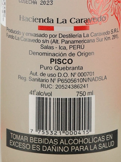 La Caravedo Pisco Puro Quebranta