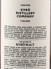 Load image into Gallery viewer, Kyro Malt Rye Whiskey 700ml