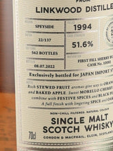 Load image into Gallery viewer, Connoisseur's Choice Cask Strength Linkwood 27 Year Old 1994 for JIS