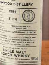 Load image into Gallery viewer, Connoisseur's Choice Cask Strength Linkwood 27 Year Old 1994 for JIS