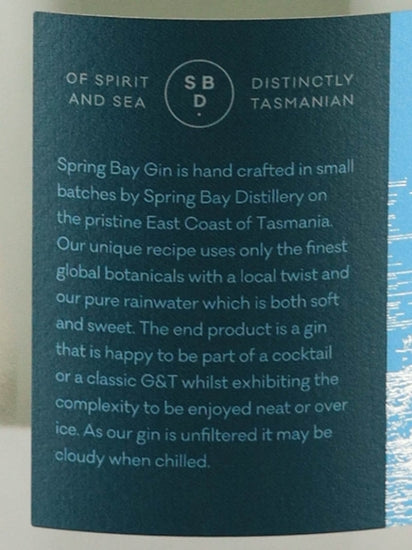 Spring Bay Classic Dry Gin