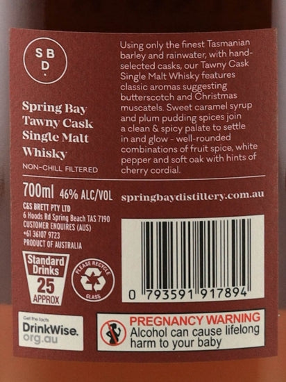 Spring Bay Tasmanian Single Malt Toonie