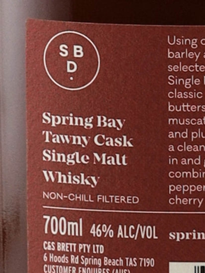 Spring Bay Tasmanian Single Malt Toonie