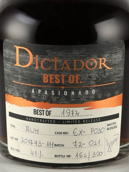 Dictador Best of 46 Year Old 1972 Apasionado