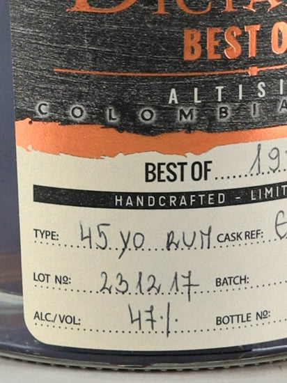 Dictador Best of 45 Year Old 1973 Altisimo