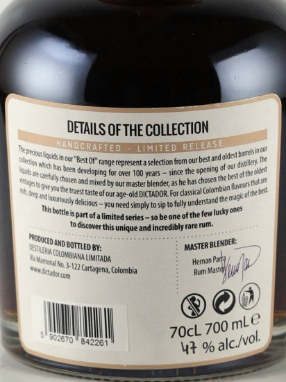 Dictador Best of 45 Year Old 1973 Altisimo
