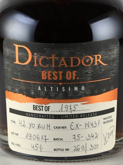 Dictador Best of 42 Year Old 1975 Altisimo