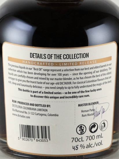 Dictador Best of 42 Year Old 1975 Altisimo