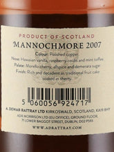 Load image into Gallery viewer, AD Rattray Mannochmore 15 years 2007 52.4%
