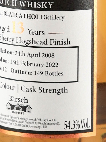 Signatory Blair Athol 13 Year Old 2008
