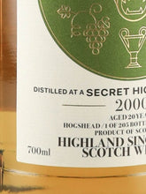 Load image into Gallery viewer, Aqua Vite Secret Highland 20 Year Old 2000