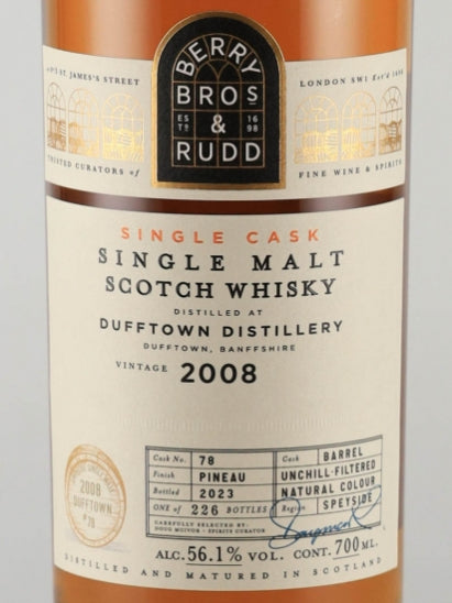 BB&R Dufftown 15 Year Old 2008