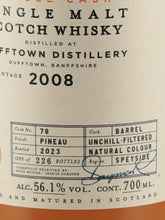 Load image into Gallery viewer, BB&amp;R Dufftown 15 Year Old 2008