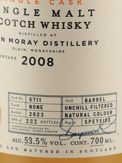 BB&R Glen Moray 14 Year Old 2008