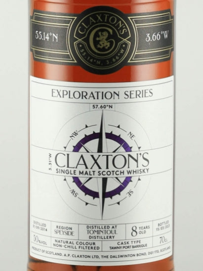 Claxton's Exploration Tomintoul 8 Year Old 2014