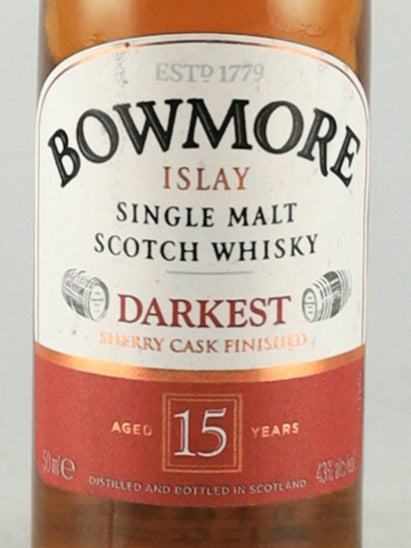 Bowmore 15 Year Old Darkest 50ml