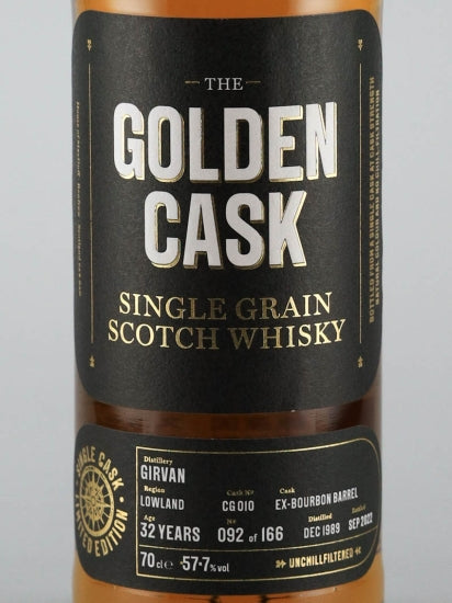 Golden Cask Girvan 32 Year Old 1989