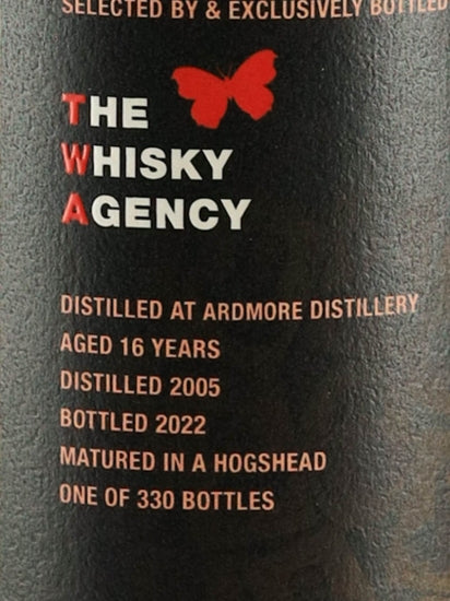 The Whisky Agency Ardmore 16 Year Old 2005