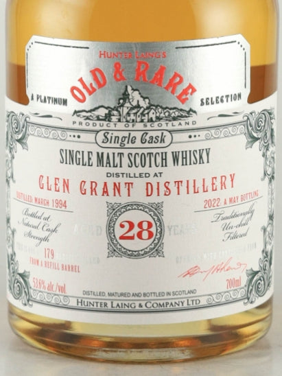 Old & Rare Glen Grant 28 Year Old 1994