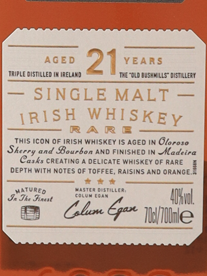 Bushmills 21 Years [Parallel Import] — Single Malt