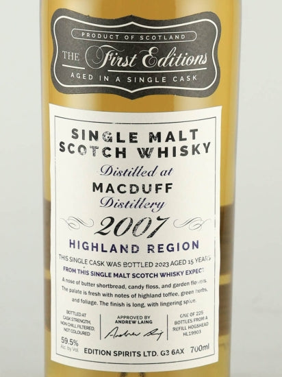 First Editions Macduff 15 Year Old 2007