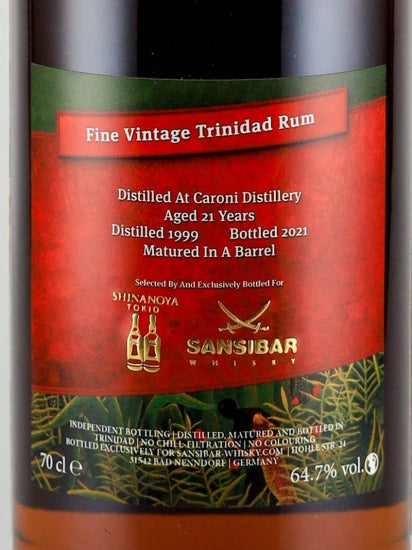 Sansibar Caroni 21 Year Old 1999