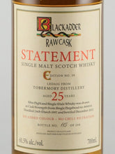 Load image into Gallery viewer, Black Adder Statement Ledaig 25 Year Old 1997