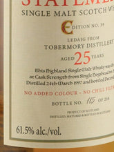 Load image into Gallery viewer, Black Adder Statement Ledaig 25 Year Old 1997