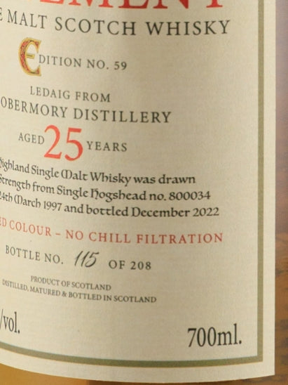 Black Adder Statement Ledaig 25 Year Old 1997
