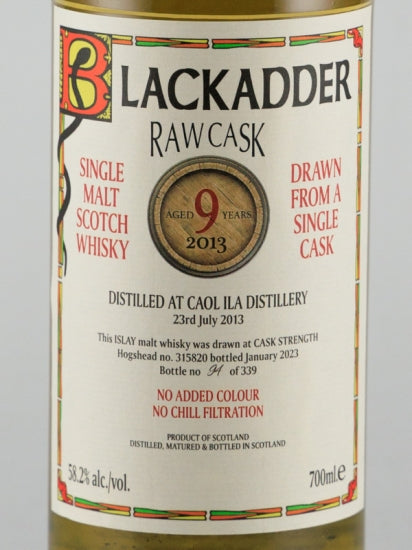 Black Adder Raw Cask Caol Ila 9 Year Old 2013