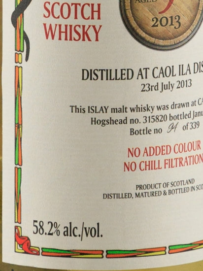 Black Adder Raw Cask Caol Ila 9 Year Old 2013