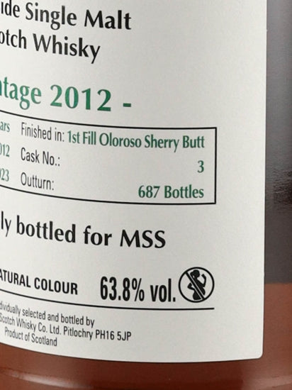 Signatory Glenlossie 11 Year Old 2012 for MSS