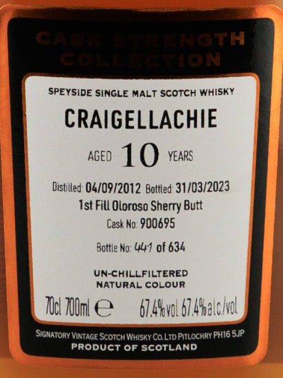 Signatory Craigellachie 10 Year Old 2012