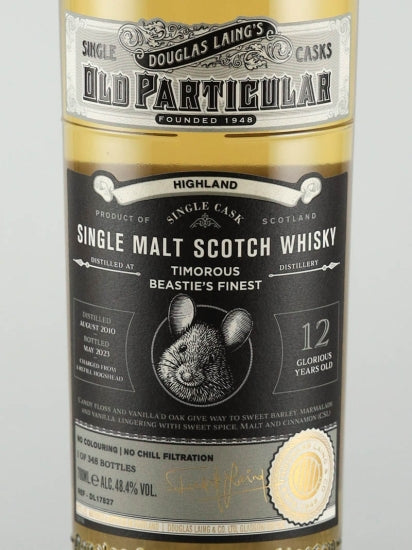 Old Particular Timorous Beastie's Finest 12 Year Old 2010